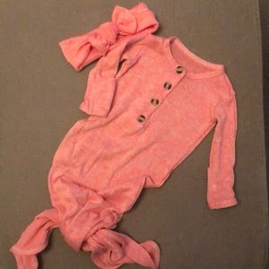 LouLou and Company knotted newborn gown